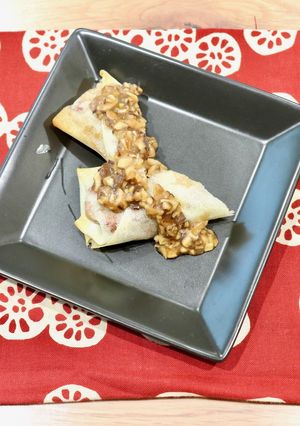揚げない！キノコと豚肉ミルフィーユ春巻き-レシピのメイン写真