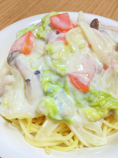 クリーム煮パスタ-レシピのメイン写真