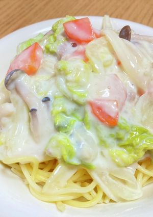 クリーム煮パスタ-レシピのメイン写真