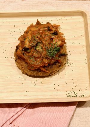 山の幸が詰った　きのこと大豆のハンバーグ-レシピのメイン写真