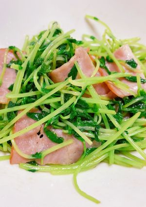 豆苗とベーコンの炒め物-レシピのメイン写真