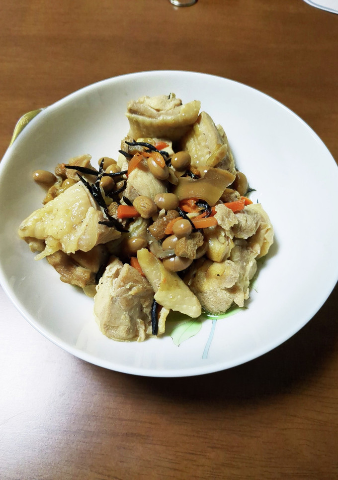 鶏肉と大豆の五目煮缶の煮物-レシピのメイン写真