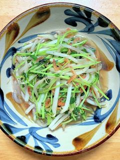 簡単☆桜エビと豆苗ともやしのニンニク炒め-レシピのメイン写真