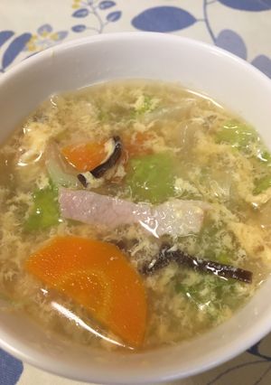給食の「五目中華スープ」♡ごま油香る-レシピのメイン写真