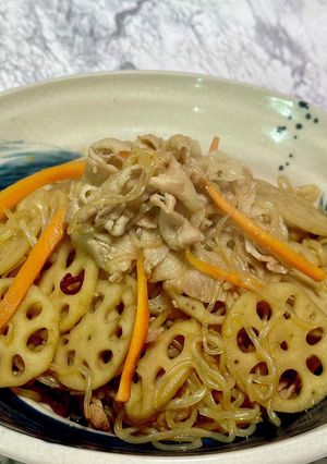 レンコン豚肉糸こん炒め(身内専用)-レシピのメイン写真