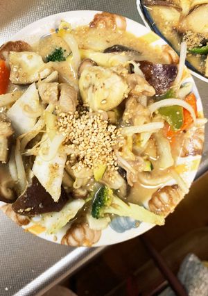 レンジきな粉柚子ごま味噌味甘酢酢豚-レシピのメイン写真
