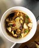根菜茄子簡単コク旨オイ牛丼味温野菜サラダ