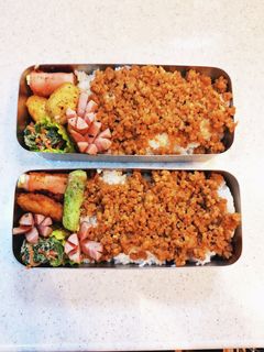 高校生弁当覚え書き262そぼろ弁当-レシピのメイン写真