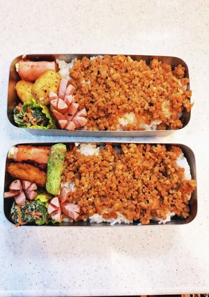 高校生弁当覚え書き262そぼろ弁当-レシピのメイン写真