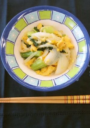 チンゲン菜とたまごの生姜炒め-レシピのメイン写真