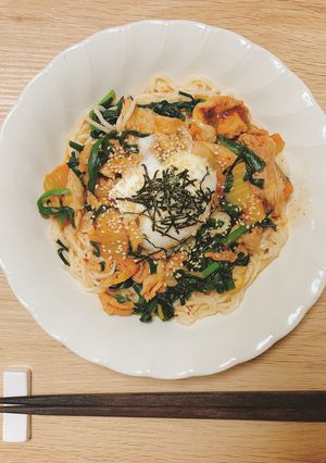 こんにゃくダイエット☆豚キムチヌードル-レシピのメイン写真