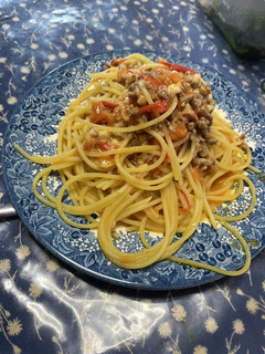 ひき肉とトマトとチーズのパスタ-レシピのメイン写真