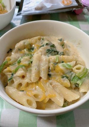 明太子とほうれん草のクリームスープパスタ-レシピのメイン写真