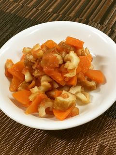 【保育園給食】トマトと竹輪の中華和え-レシピのメイン写真