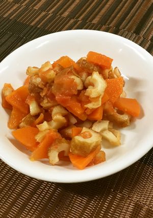 【保育園給食】トマトと竹輪の中華和え-レシピのメイン写真