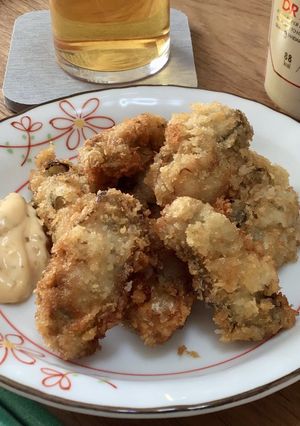 ビールのつまみ/焼き牡蠣フライ/ご飯の供-レシピのメイン写真