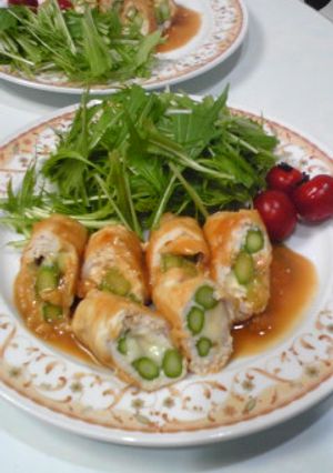 アスパラささみロール~チー味噌味-レシピのメイン写真
