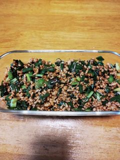 梨湖の簡単!ご飯のお供、にらそぼろ!-レシピのメイン写真