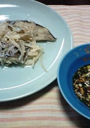 子持ちカレイの酒蒸し、中華タレで!-レシピのメイン写真
