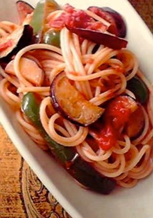 なすとピーマンのトマトソーススパゲッティ-レシピのメイン写真