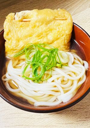 めんつゆで簡単★いなりあげもちうどん-レシピのメイン写真