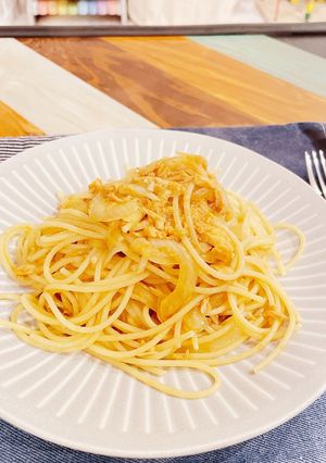 ツナ明太子パスタ-レシピのメイン写真
