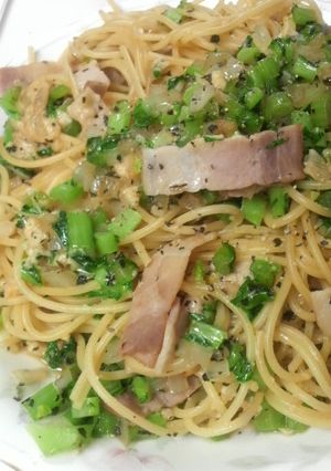 イタリアン大根葉のガーリックパスタ♪-レシピのメイン写真