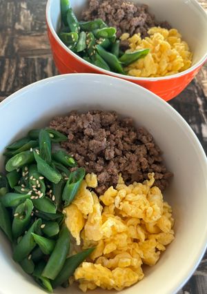 わたしの☆3色牛そぼろ丼-レシピのメイン写真