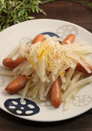 簡単！ゆず大根とシャウエッセンの白だし煮-レシピのメイン写真