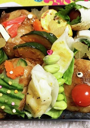 12/22ﾖｯﾁｬﾝ☆肉巻きおにぎり弁当-レシピのメイン写真