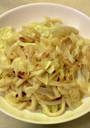 新生姜と油揚げの焼きうどん-レシピのメイン写真