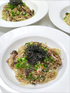 納豆とキノコのクリームパスタ-レシピのメイン写真