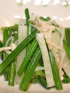 えのきとだいこんとほうれん草の茎炒め-レシピのメイン写真