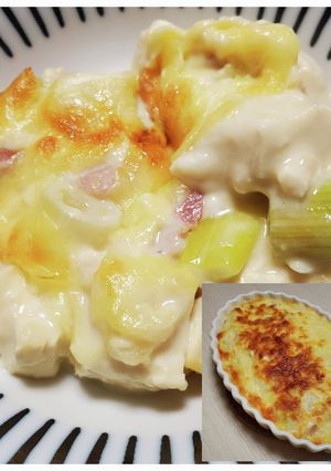長ネギと豆腐のワンパングラタン-レシピのメイン写真