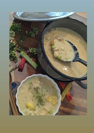 豆乳米粉芋で作るホワイトシチュー♡-レシピのメイン写真