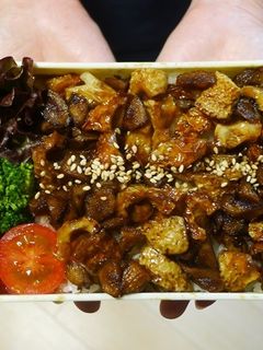 レンジdeごぼうとちくわの甘醤油丼弁当-レシピのメイン写真