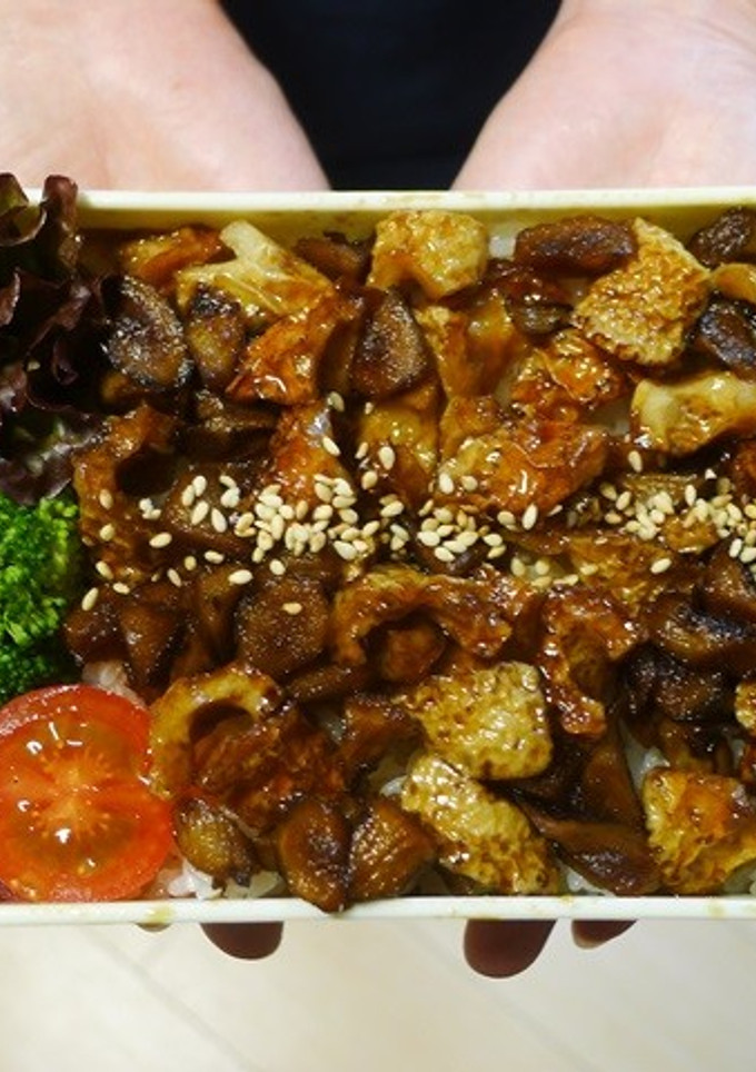 レンジdeごぼうとちくわの甘醤油丼弁当-レシピのメイン写真