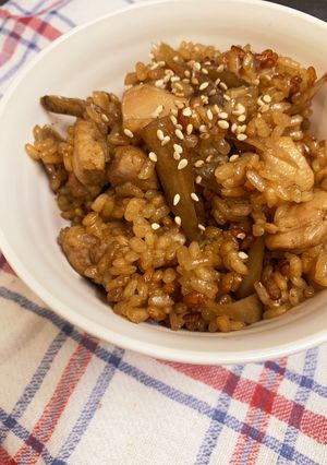 ごま油香る★鶏ごぼうご飯-レシピのメイン写真