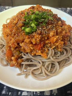 蕎麦の鶏ソボロネーゼ-レシピのメイン写真