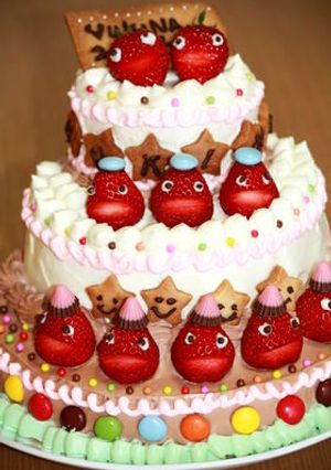 ひなまつりのデコレーションケーキ♡-レシピのメイン写真