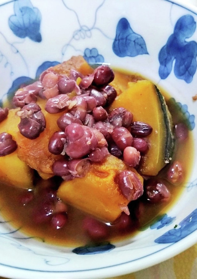 乾いた小豆から作る冬至の あずきかぼちゃ-レシピのメイン写真