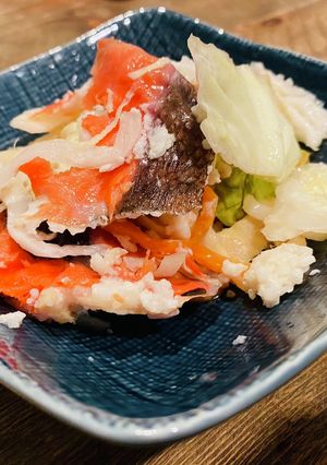 鮭の飯寿司　冷蔵庫　卓上漬物器　野菜多め-レシピのメイン写真