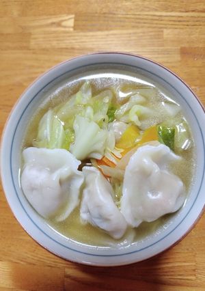 野菜スープ水餃子付-レシピのメイン写真