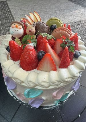 2023年クリスマスケーキ工程付き記録-レシピのメイン写真