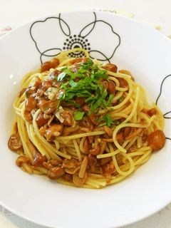 なめこスパゲッティ-レシピのメイン写真