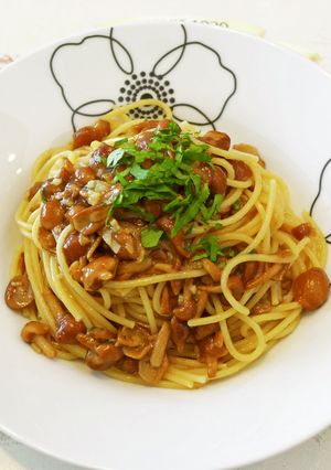 なめこスパゲッティ-レシピのメイン写真