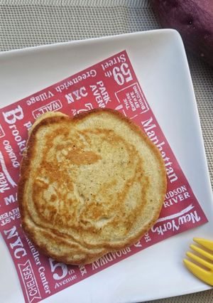 朝食、パーティ!さつまいものホットケーキ-レシピのメイン写真