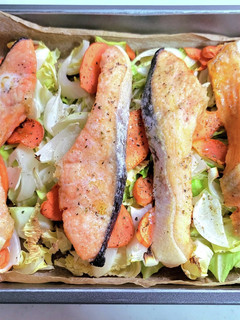 【簡単!】鮭と野菜のオーブン焼き-レシピのメイン写真
