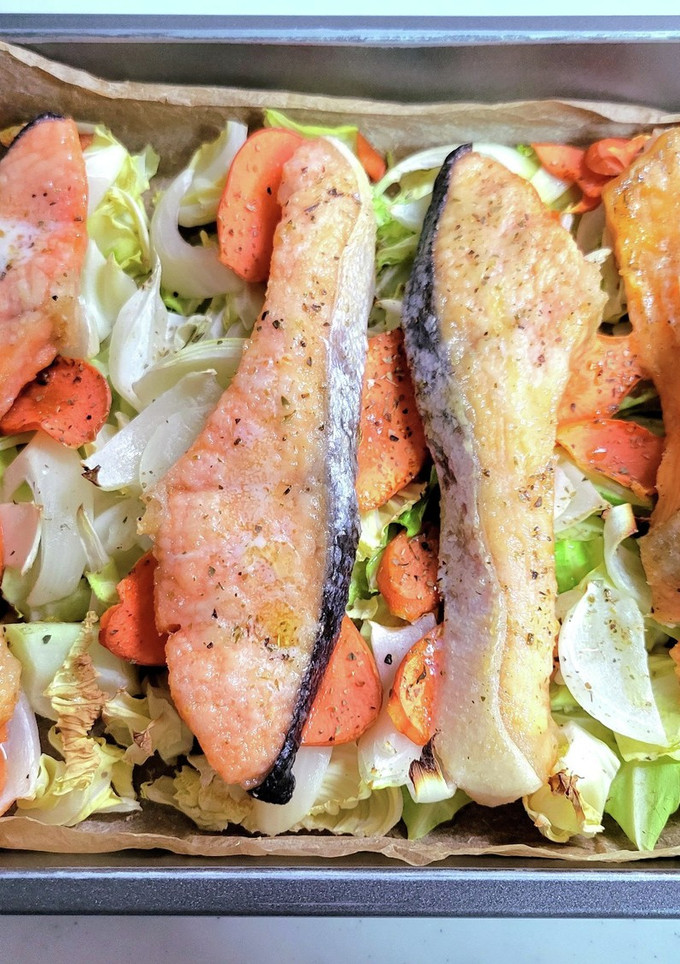 【簡単！】鮭と野菜のオーブン焼き-レシピのメイン写真