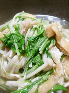 水菜とエノキの煮びたし-レシピのメイン写真